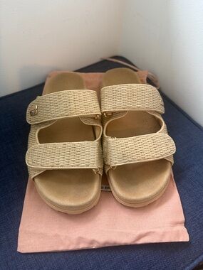 Dhgate raffia slide sandals size 8